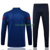 Atlético Madrid Ensemble Sweat d'Entraînement Quarter-Zip 21-22 Bleue Pour Homme